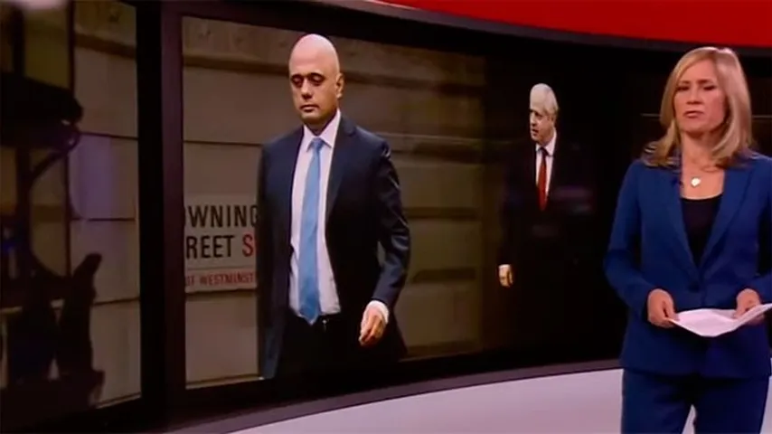 Sajid Javid dimitió por su enfrentamiento con Downing Street. (Foto: BBC)