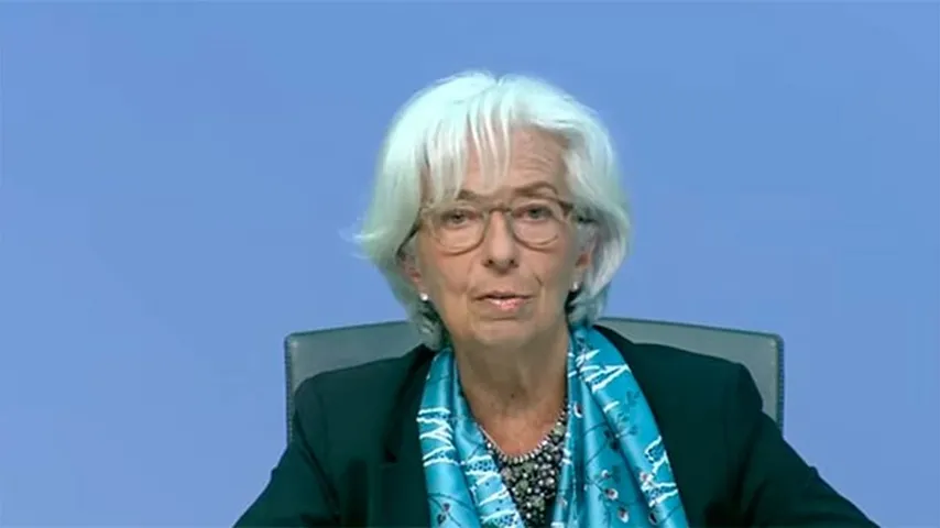 Los énfasis de Lagarde tras celebrar un Consejo telemático. (Foto: Banco Central Europeo, BCE)