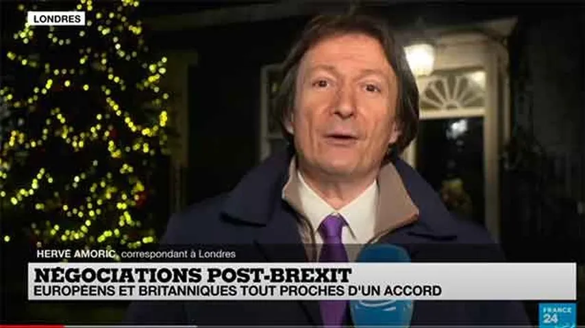 Ursula von der Leyen y Boris Johnson ante el pacto del Brexit. (Foto. France24)