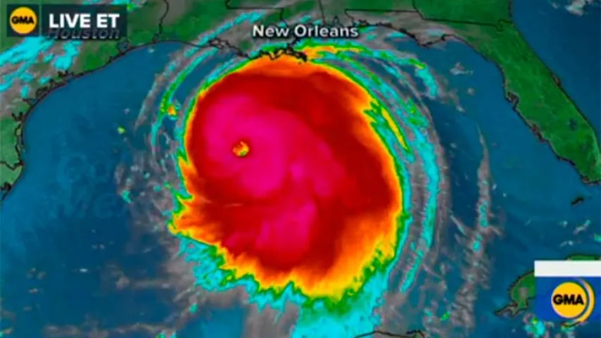 Laura pasó de tormenta a huracán de extraordinaria peligrosidad. (Foto: ABCnews)